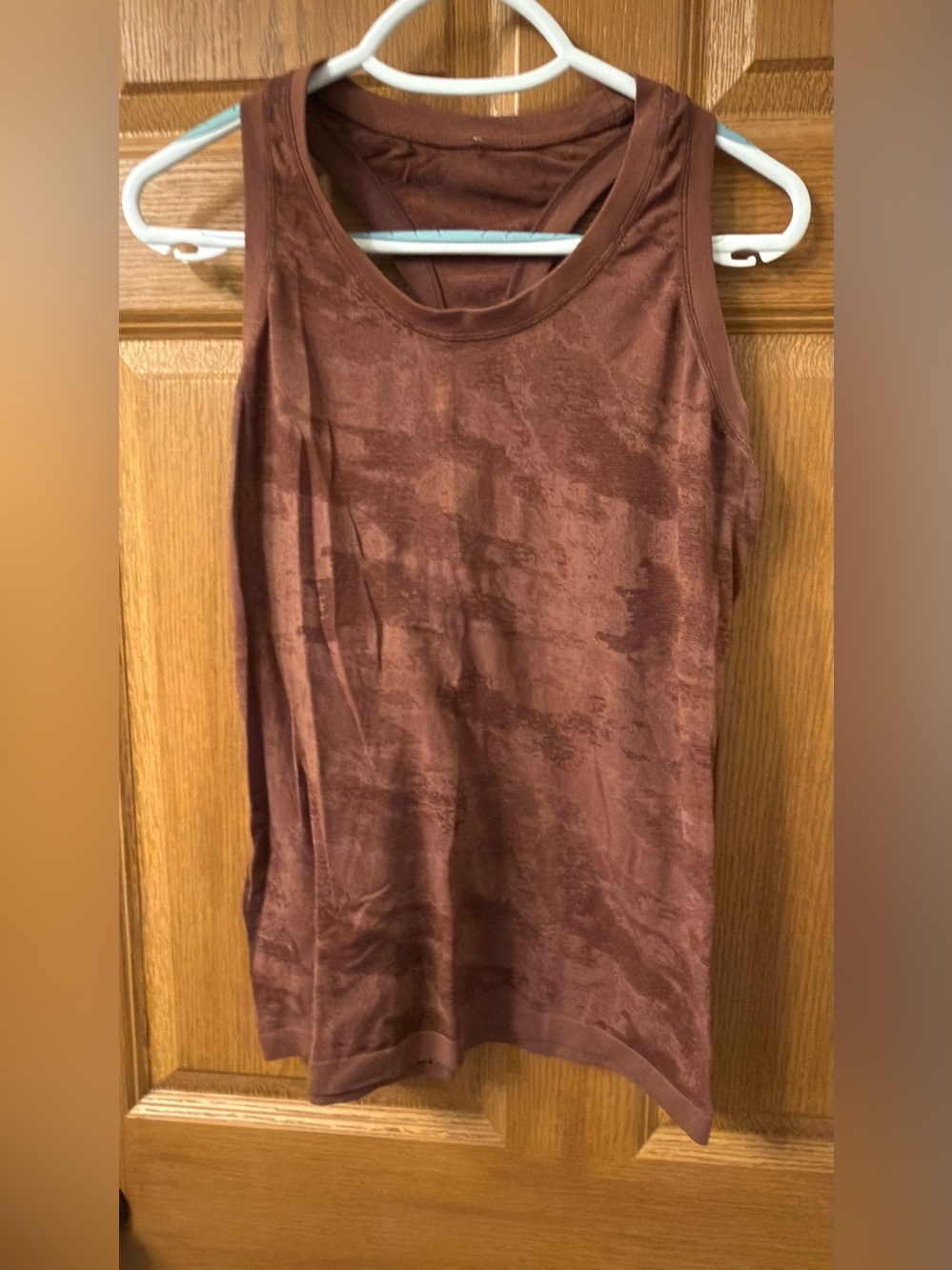 Athleta Rust Brown Marble-Print Tank Top